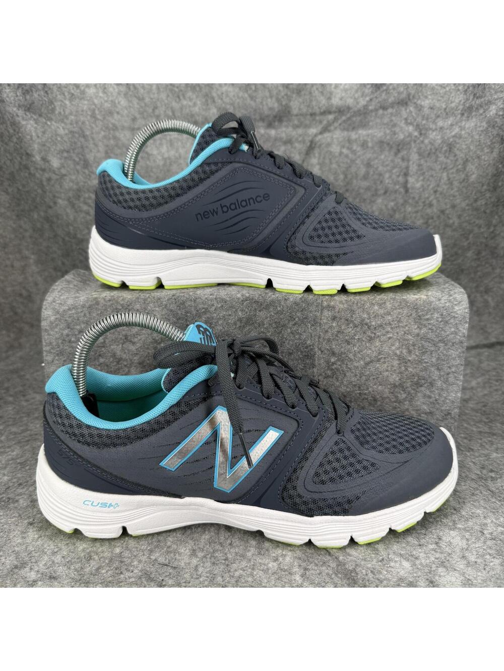 New Balance 575 V2 CUSH+ Running Shoes W575LT2 Women Size 9.5 Gray Turquoise 341